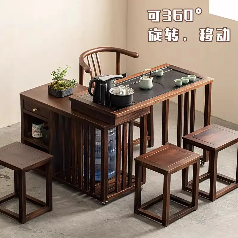 Mesa de centro combinada cadeira giratória