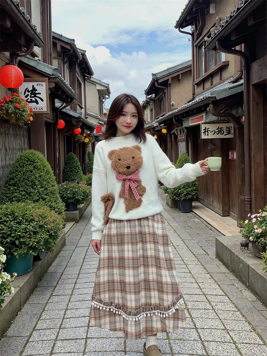 

Клетчатые юбки-миди, женские лоскутные велюровые мягкие многослойные шикарные элегантные классические минималистичные современные офисные складки с рюшами