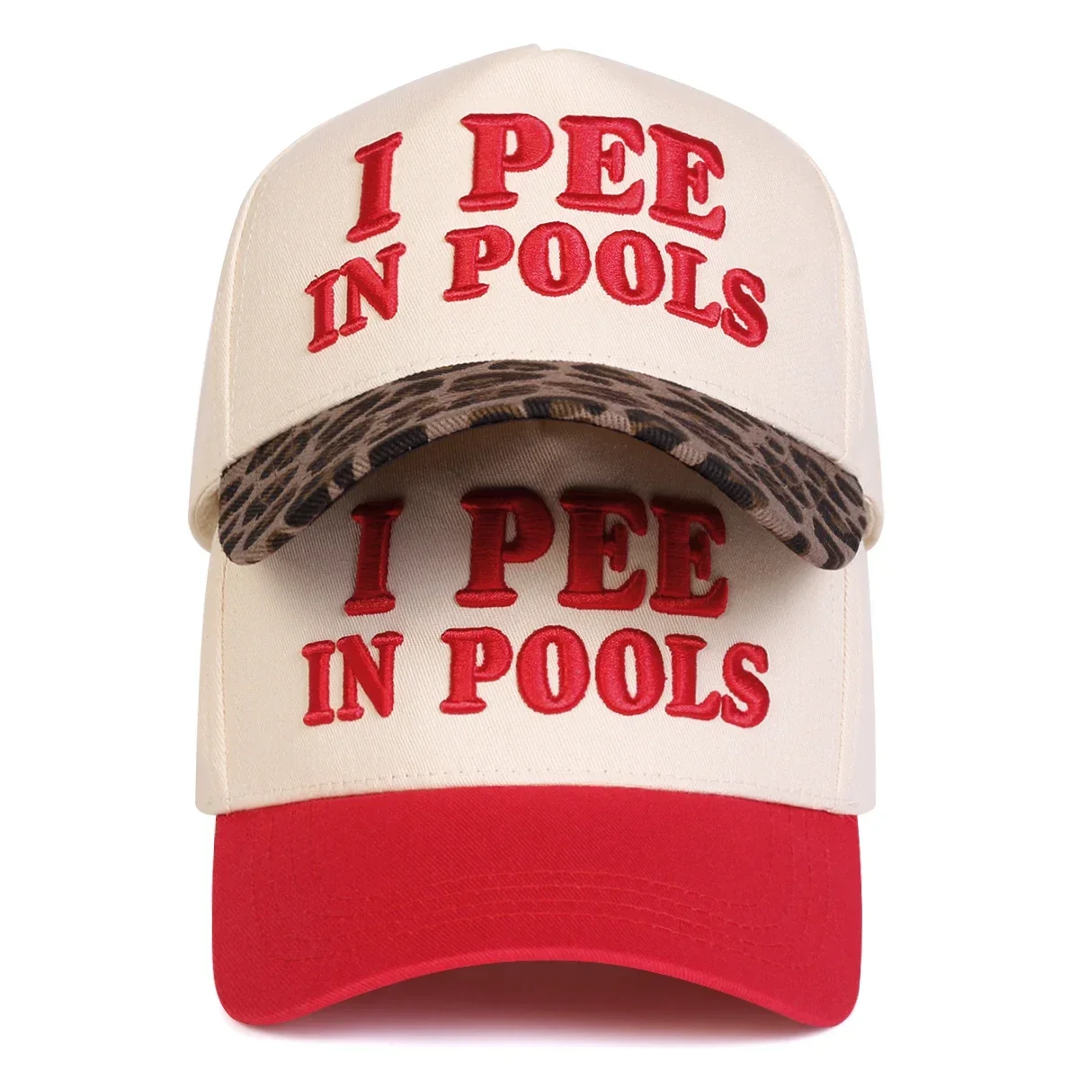 Casquettes de baseball unisexes avec broderie « I PEE IN POOLS », chapeaux décontractés ajustables pour le printemps et l'automne, chapeau de protection solaire, casquette de sport
