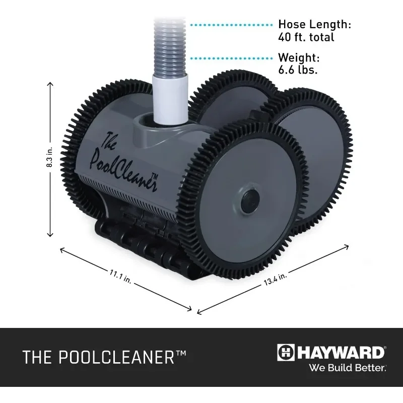 Hayward-地下プール用プール吸引プールクリーナー、自動吸引、灰色、自動プール掃除機、w3pvs20gcl、20 x40フィート