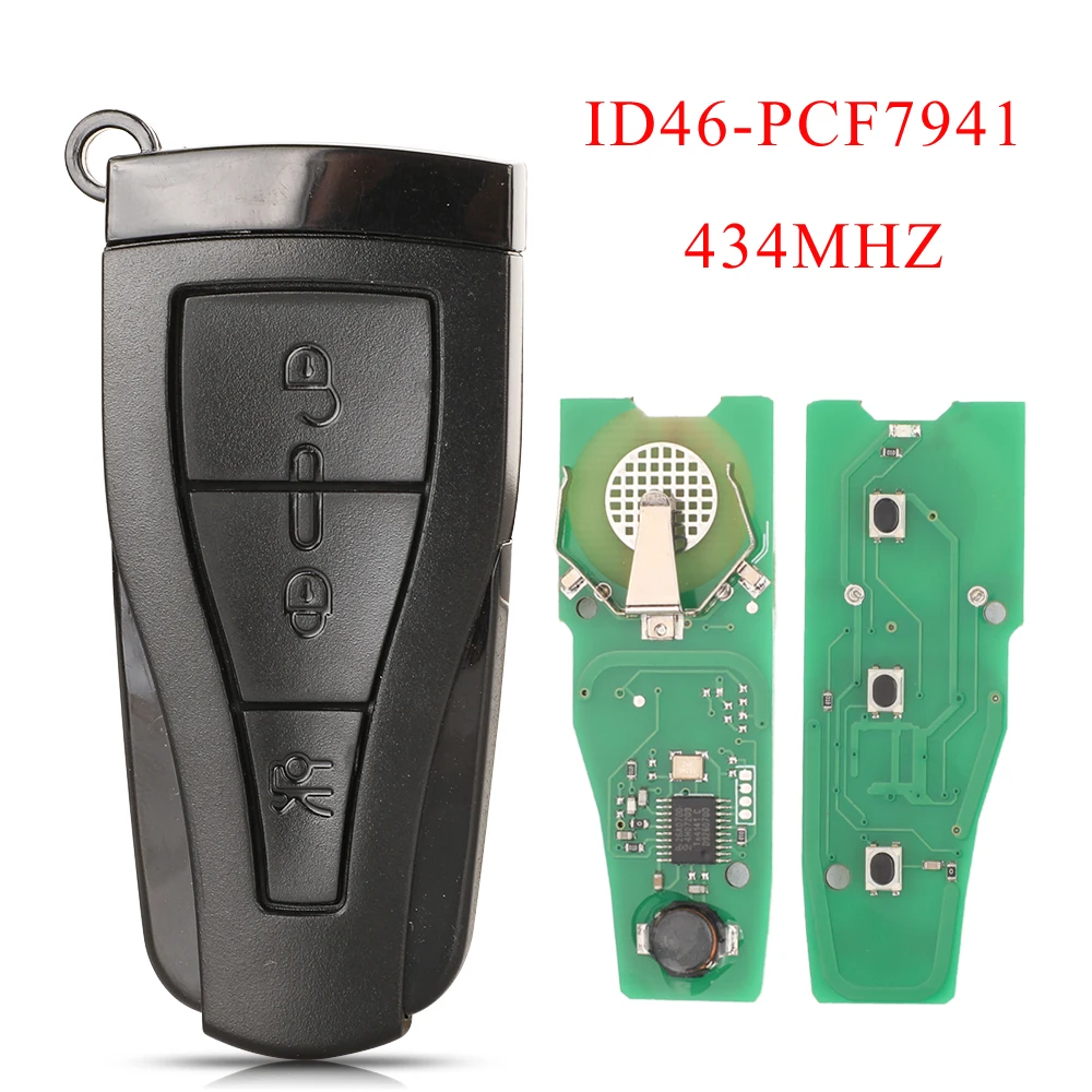 jingyuqin Remote Smart Car Key For MG Morris Garages MG6 MG550 Roewe 550 E550 3 Buttons 434MHZ With ID46 PCF7941 Chip