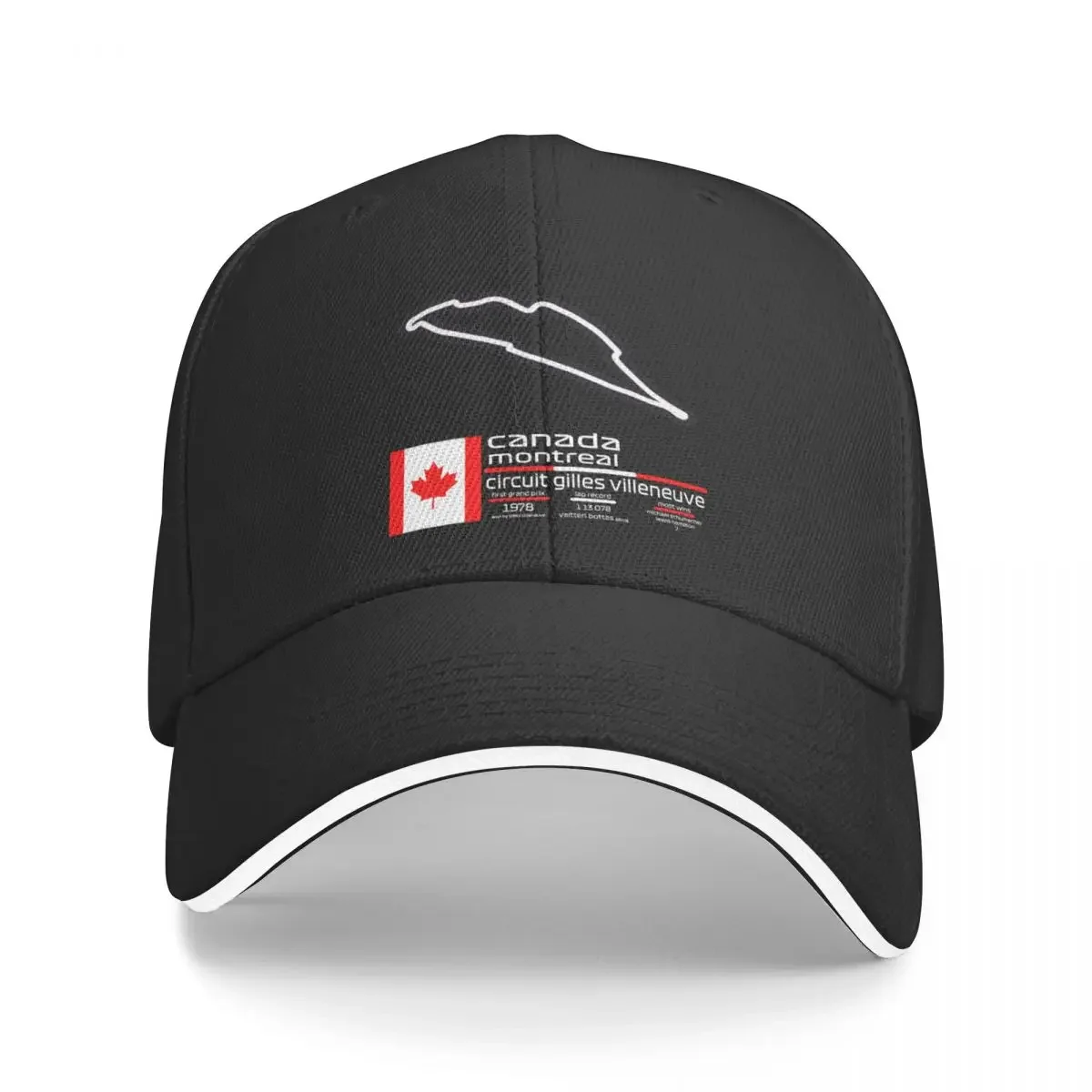 

Circuit Gilles Villeneuve F1 Records Baseball Cap men's big size hat Military Cap Man Hats Woman Men's