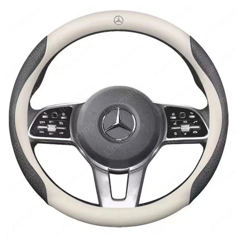 Car Accessories For Mercedes Benz C180 C200 C260 C300 W108 W124 W126 W140 W168 W169 W176 CLA GLA Car Logo Steering Wheel Cover