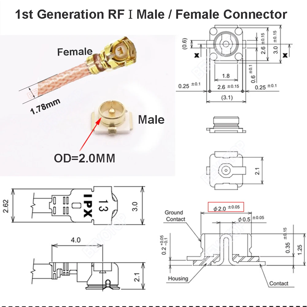 100PCS Single End U.fl IPX IPX1 Female to Solder Open End Cable RF1.37 Pigtail for WIFI 3G 4G 5G Antenna Extension Cord Jum