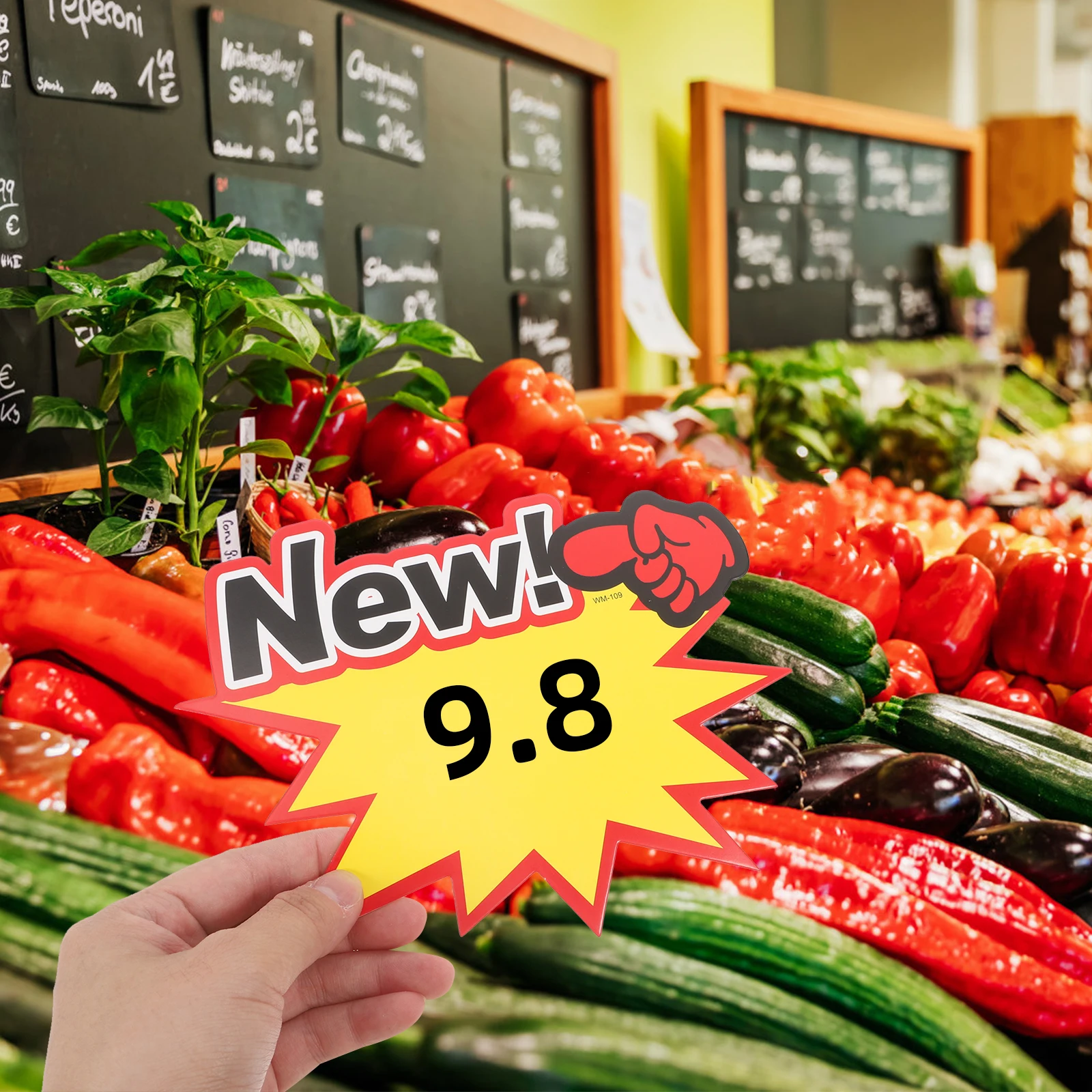 

100 Pcs Tags Retail Display Signs Sturdy Blank Signs Cardboard Bright Colors Supermarkets Stores Malls Garage Sales