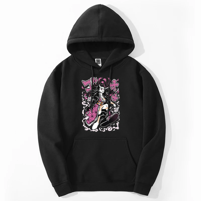 

Demon Slayer Hoodies Sweatshirts Men/women Nezuko Anime Manga Graphic Hoody Oversize Hip Hop Fashion Streetwear Moletom