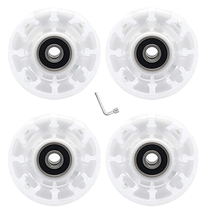 

Skating Shoe Glowing Wheel Light-Emitting Roller Wheel Light-Emitting Pulley With Bearings 32X58mm 78A Skateboard Accessories