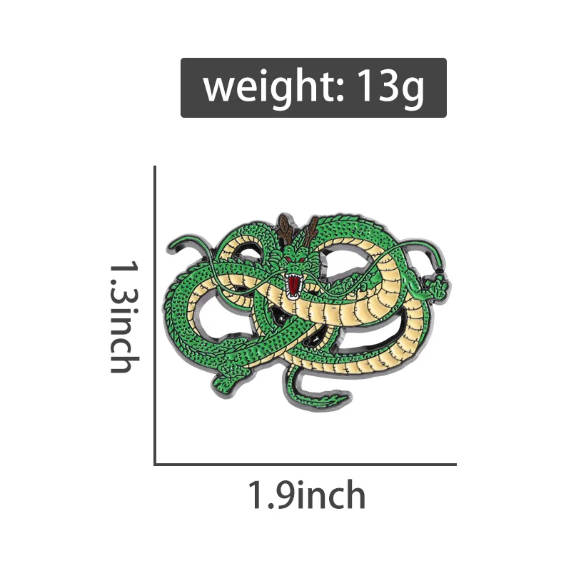Anime Dragon Enamel Pins Cartoon Comics Character Brooches Lapel Badges Cool Punk Animal Jewelry Gift for Fans Friends