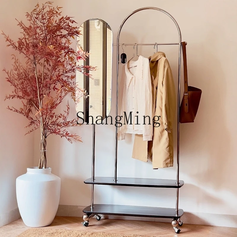 

SM removable coat rack floor-to-ceiling hanger bedroom light luxury storage stainless steel hanger
