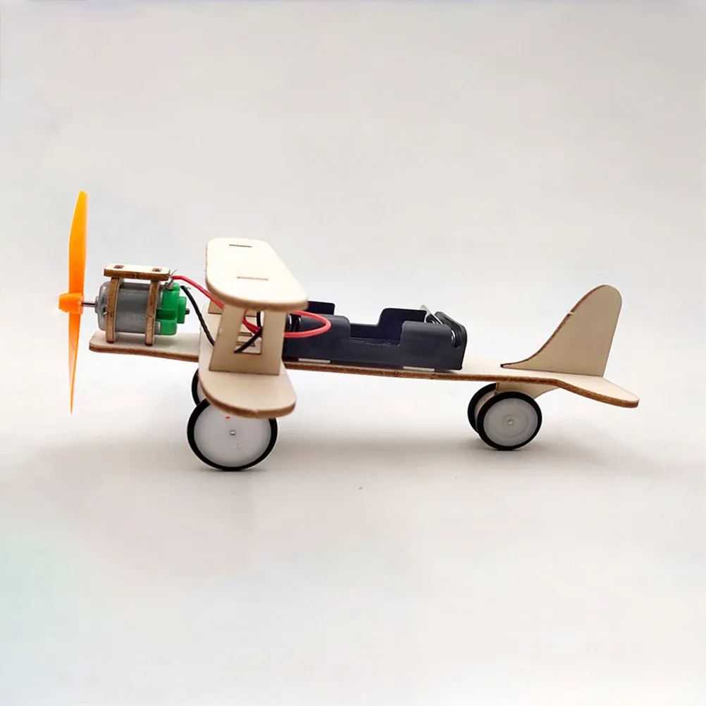 

1Set Electric Gliding Airplane Educational DIY Wooden Assembly Plane Kit for Kids Early Science Learning Creativity