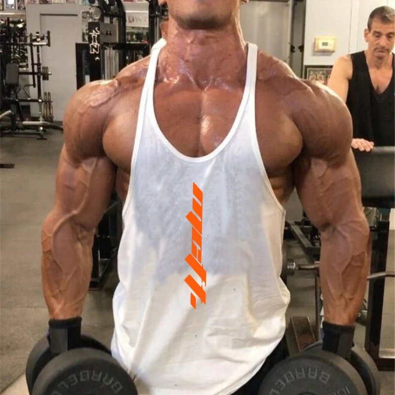 Summer Men's Cotton Loose Sports Vest for Track and Basketball Training Fitness Marathon Running Sleeveless Waistcoat Singlets