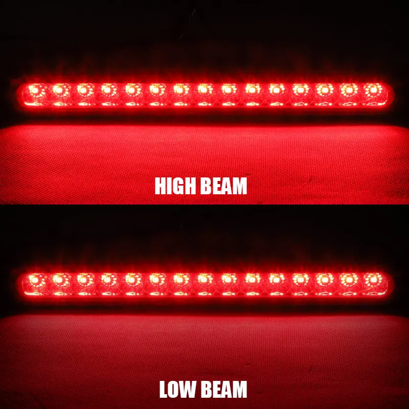 Car Red 15LEDs LED Taillights fog Light Rear Stop Brake Warning Lamp Universal For Car RV Buses Trucks Trailers Lorries 12V 24V