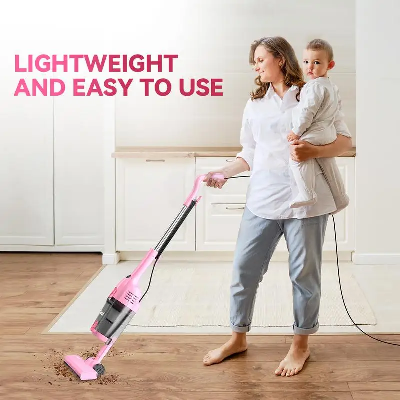 INSE R6X Corded Vacuum Cleaner, 15KPa Suction with 600W Motor Stick Vacuum, Ultra-Lightweight Bagless Upright Vacuum