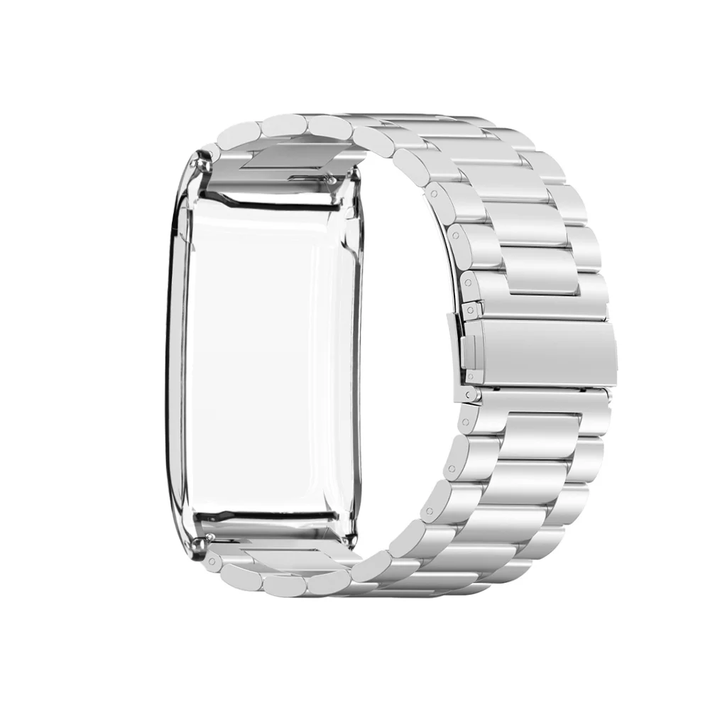 2PC Stainless Steel Strap+PC Protective Case for WHOOP 4.0 Fitness Tracker Smart Watch Replacement Watchband