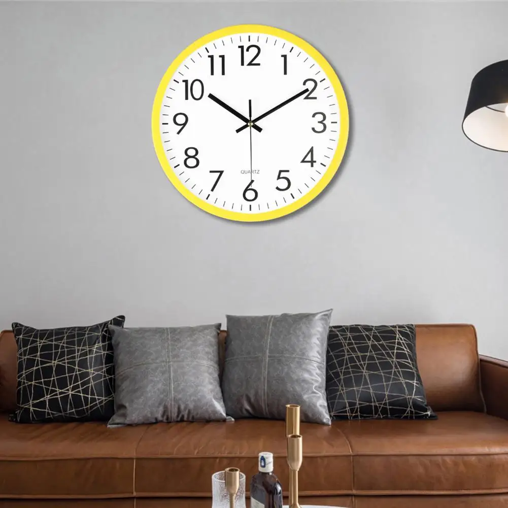 Room Clock High Accuracy Wall Clock with Numerals Easy to Hang Battery Operated Silent Non-ticking Modern Decoration Modern