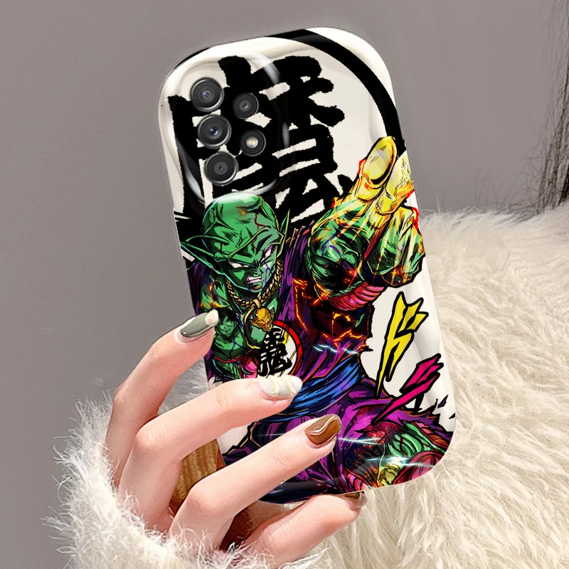 Luxury D-Dragon Ball Saiyan For Samsung A55 A54 A53 A52 A35 A34 A33 A32 A25 A24 A23 A22 A21S A15 A13 A14 5G Wave Oil Cover image 4