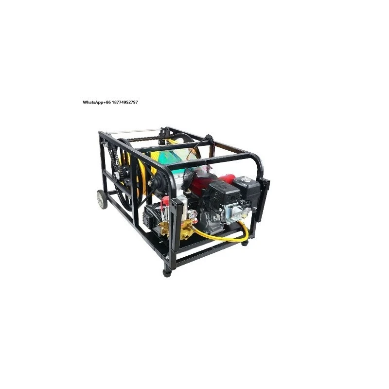 New Agricultural Sprayer with Hose Reel Electric Start Remote Automatic Pipe Retracting Garden Sprayer