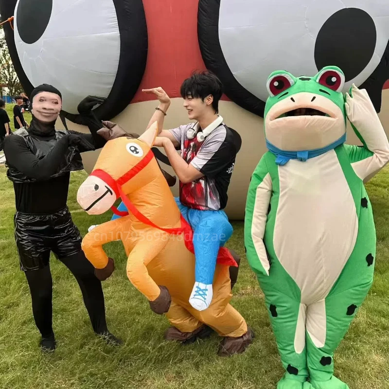 Cosplay Funny Running Horses, Adult Puppet Costumes, Holiday Stage Costumes Cosplay Inflatable Horse Costumes