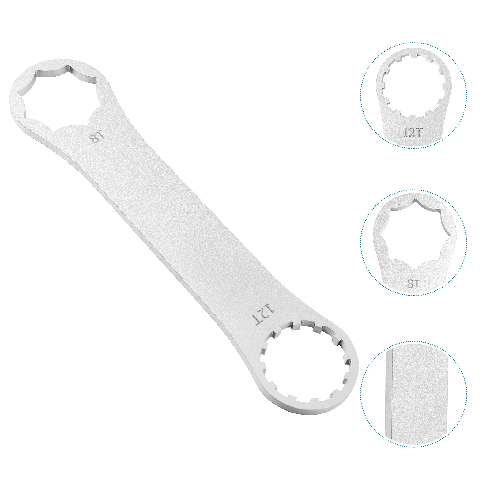

8 T/12T Wrench Front Fork Cycling Spanner Bike Repair Tool Silver Double Head Supply
