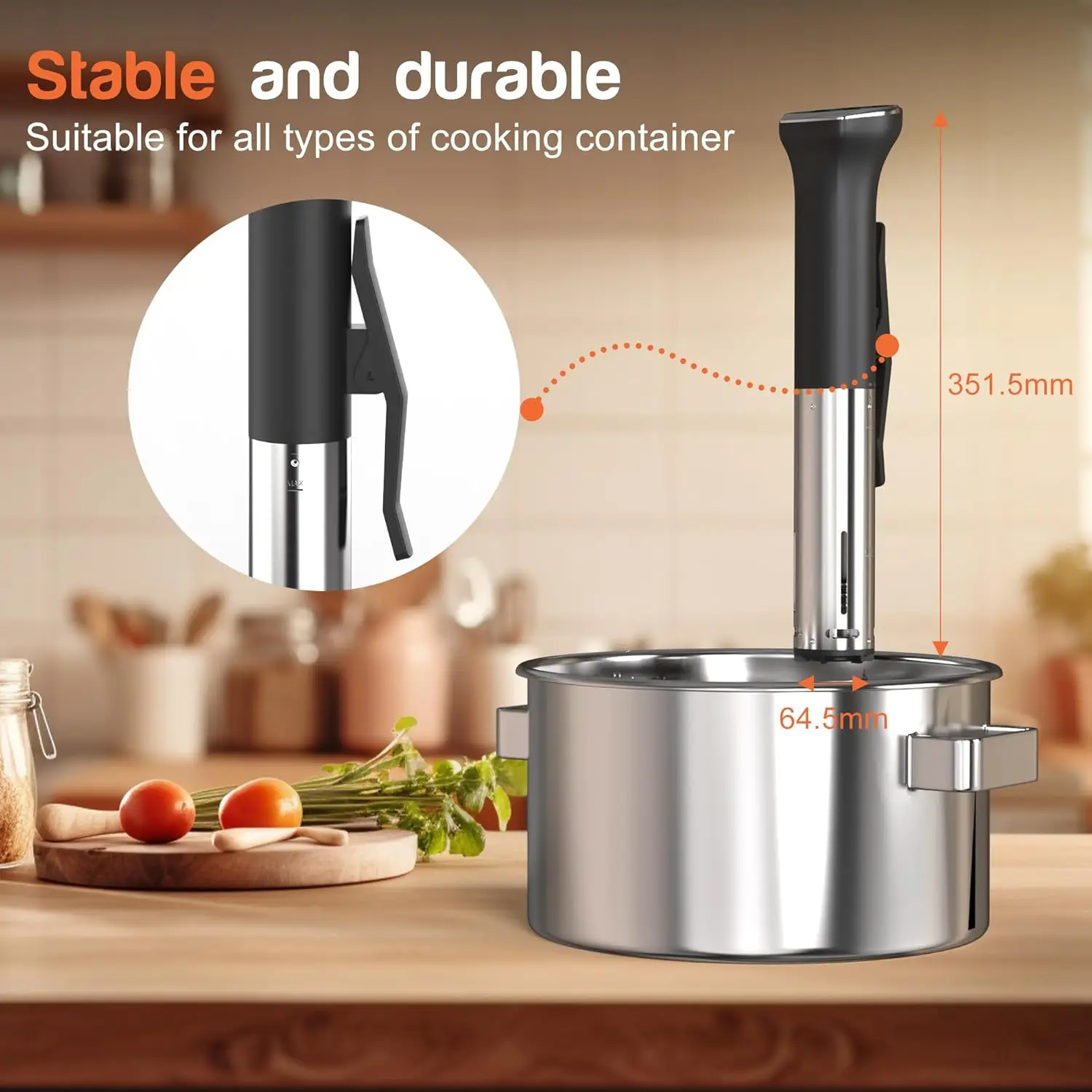 Sous Vide Cooker Ki، 1 Sous Vide achine LED، ifi Conrol، ier، Silence Sainls Seel Iersion Circul