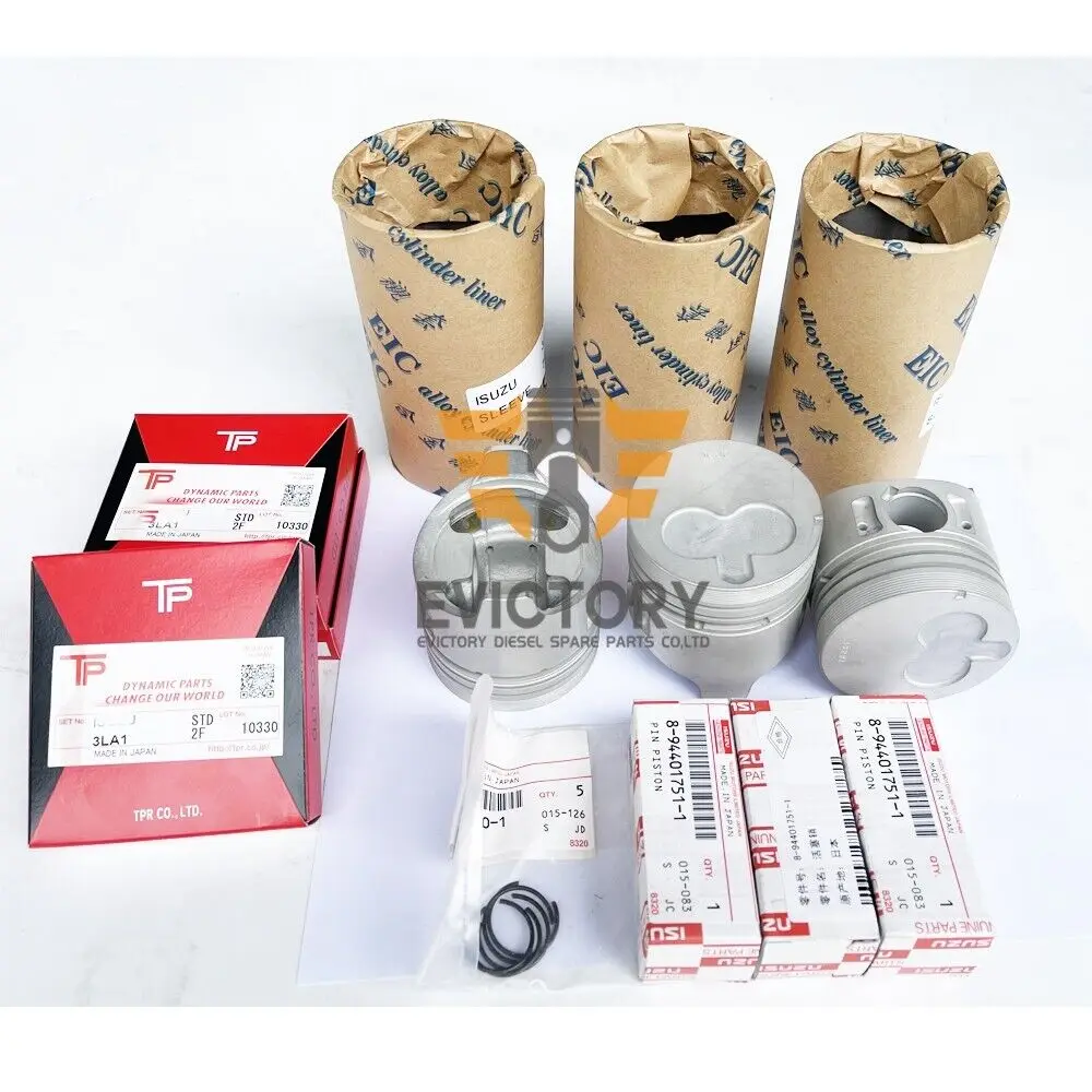 

For Isuzu 3LA1 rebuild overhaul kit piston liner gasket cylinder + All bearings