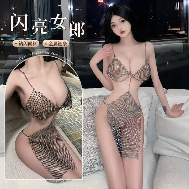 

Naugty женское сексуальное прозрачное нижнее белье, платье для взрослых, женская сексуальная тема, открытая спина, спагетти, комбинация, острая Ночная сорочка телесного цвета