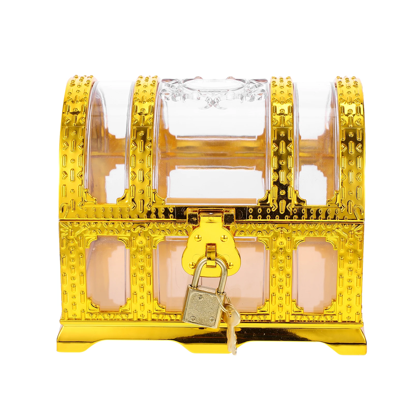 

Pirate Treasure Chest Party Favor Storage Containers for s Golden Plastic Portable