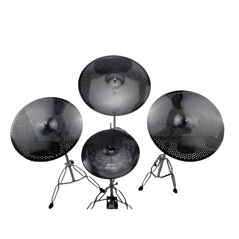 black color practice cymbals silent cymbals low volume cymbals for hot sale