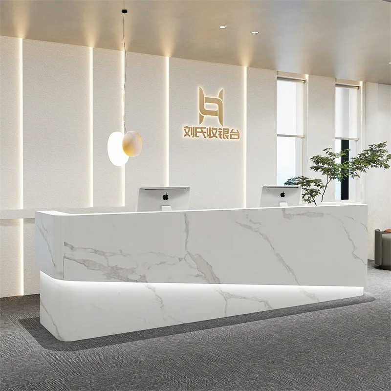 

High-end store Reception Desks simple modern company Reception Desks hotel multi-functional Office Furniture receptie ZY40JDT