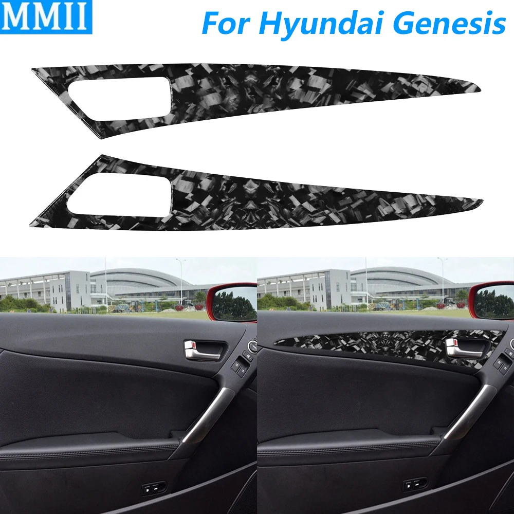 

Для Hyundai Genesis Coupe 2013-2016 кованая дверная ручка из углеродного волокна, панель переключателя, накладка, автомобильные аксессуары, декоративная наклейка