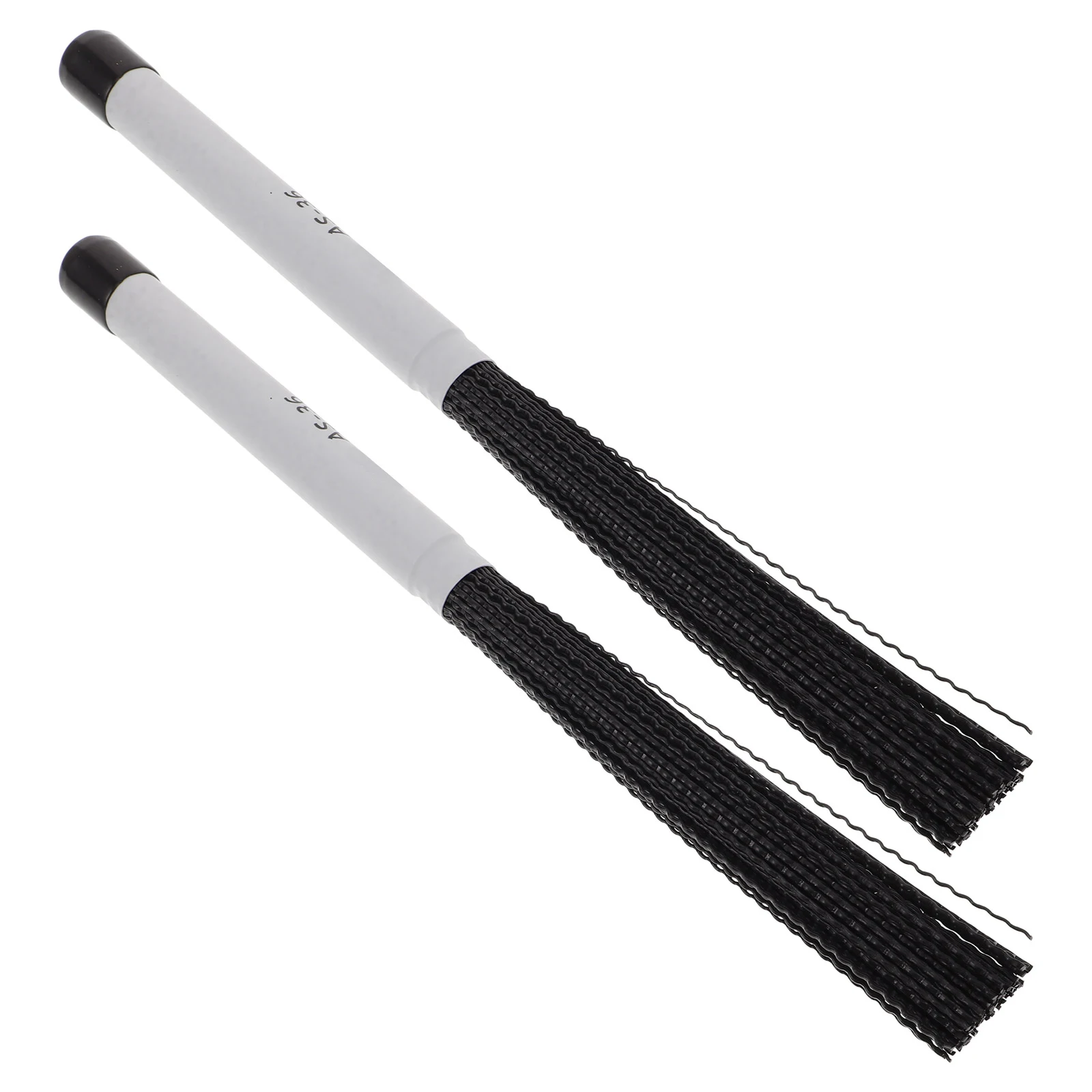 1 par de escova de tambor, fio de nylon retrátil para instrumentos de percussão, tambores de jazz, acessório de efeito sonoro