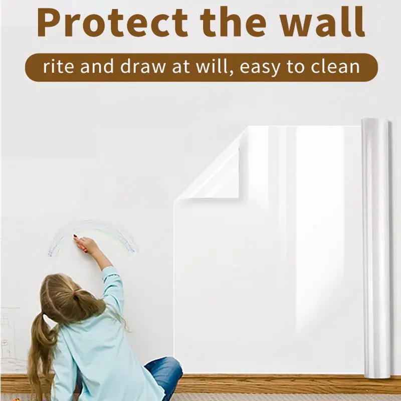 White Electrostatic Wall Protective Film Scratch-resistant Anti-dirty Does Not Hurt The Wall Anti Dirt  Wall Protection Stickers