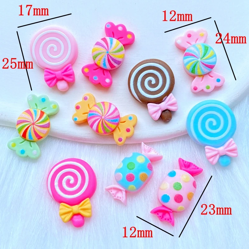 20Pcs New Resin Mini Candy / Lollipop Series Flat back Cabochons Scrapbooking DIY Jewelry Craft Decoration Accessories