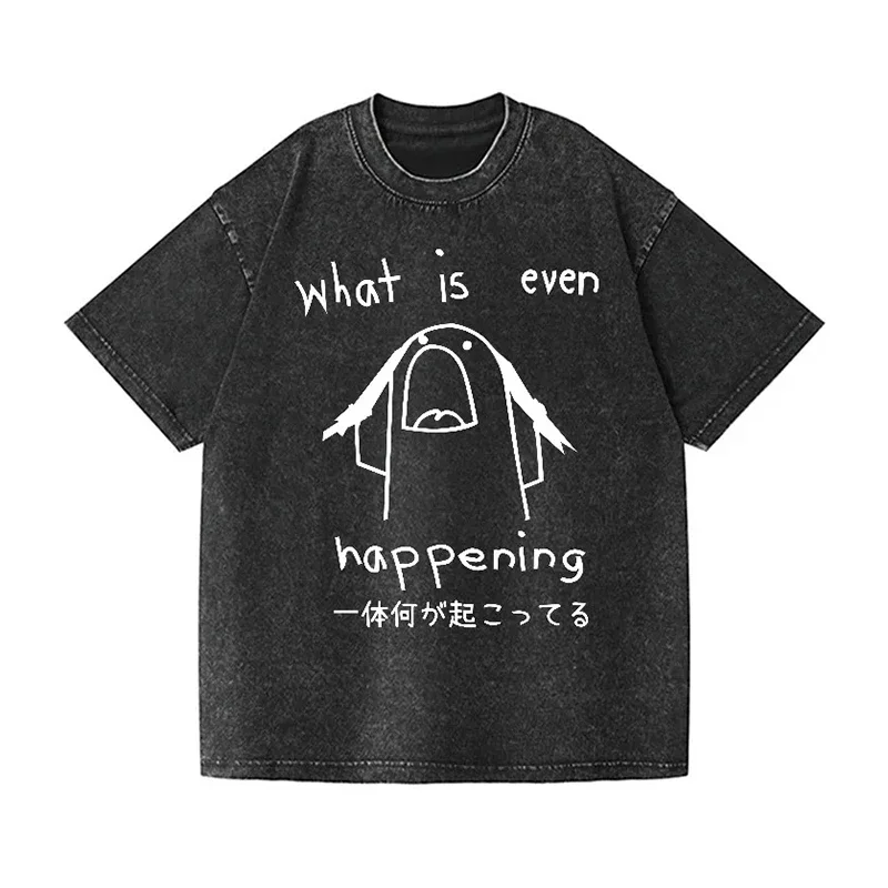 เสื้อยืดวินเทจลายมอธแมนในแสงจันทร์ ผ้าฝ้าย แขนสั้น ล้างสีแล้ว สำหรับผู้ชายและผู้หญิง ลายการ์ตูน ฮาราจูกุ สไตล์เรโทร เสื้อลำลอง ของขวัญสำหรับแฟนๆ