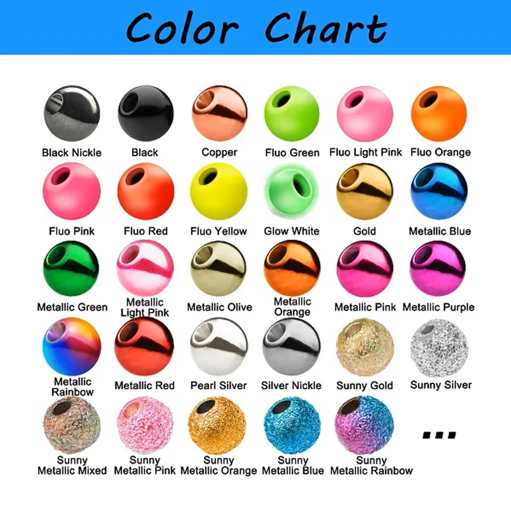 Aventik 25 шт. 2,5-4,6 мм бусины для завязывания мушек, разноцветный материал для завязывания мушек, шарик с головкой нимфы, аксессуары для рыбалки