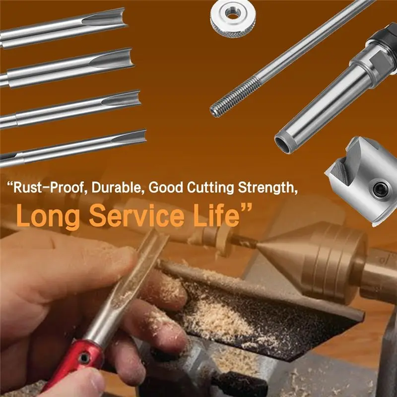 Pen Turning Mandrel Wood Turning Penbarrel Kits 7Mm Drill Bit And Pen Mandrel For Wood Lathe