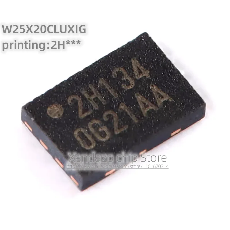 10pcs/lot W25X20CLUXIG printing 2H*** USON-8 package Original genuine 2.5/3/3.3V 2M-bit Memory chip