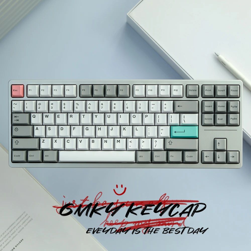 Imagem -04 - Gmky Dolch Contraste Cores Keycaps Cereja Perfil Duplo Tiro Abs Fonte Pbt Keycaps Abs Fonte para mx Interruptor Teclado Mecânico