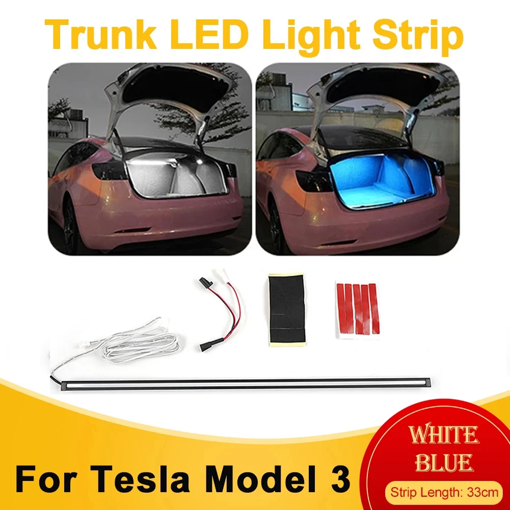 

New For Tesla 2019-2022 Model 3 Car Front Trunk Intelligent Light Bar 12V LED Lamp Tube Interior For Tesla model 3 trunk lights