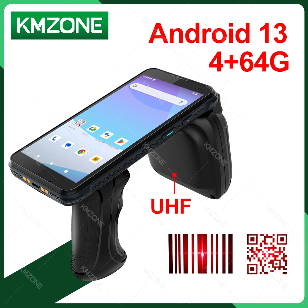 4G Industrial PDA With Handle Android 13 2DCM60 Scanner Date Collector Nfc Reader UHF 1D 2D Barcode Scanning Machine Handheld