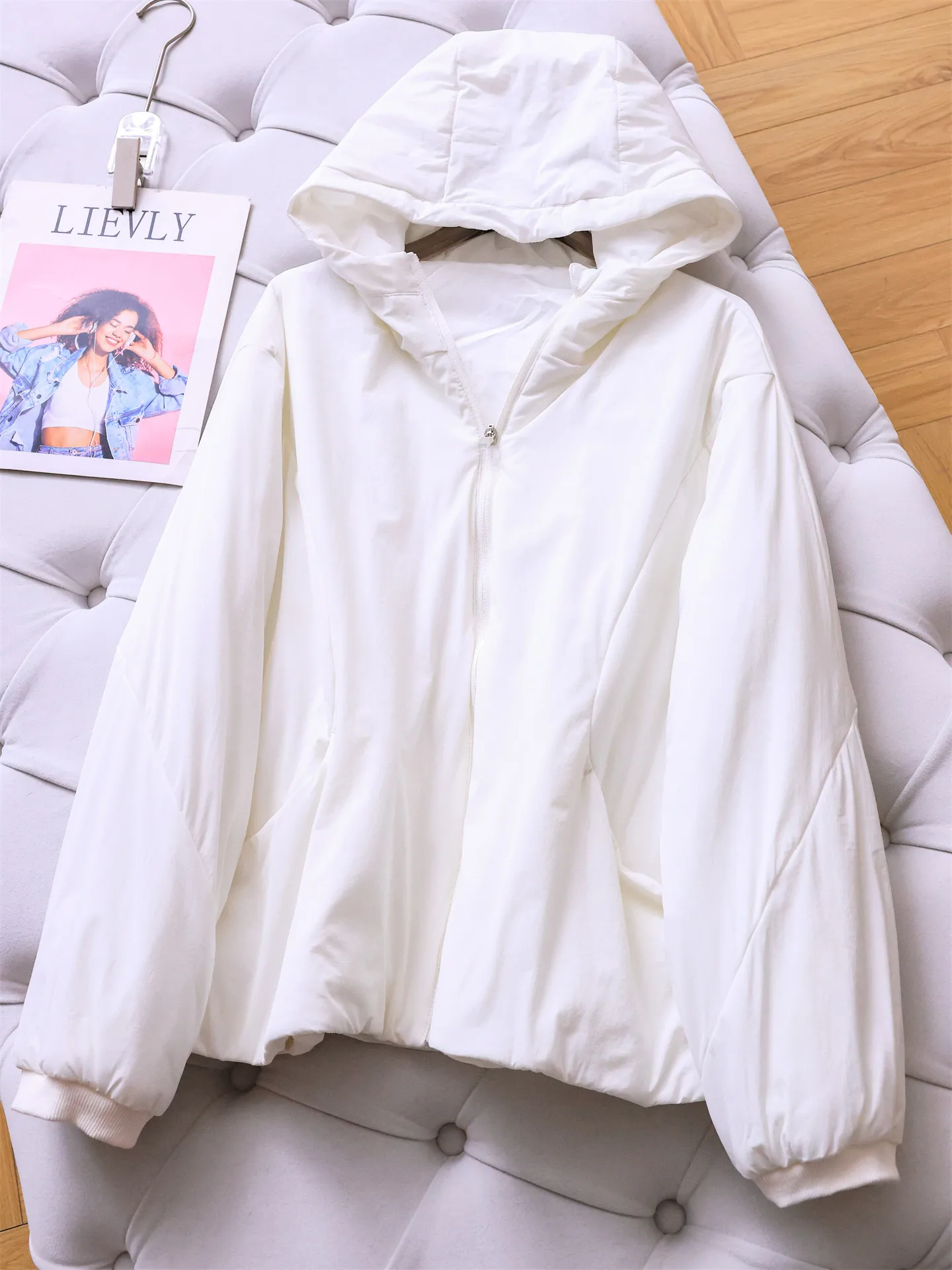

Loose Fit Long Sleeve Cotton Jacket Women's Warmth Soft Lightweight Windproof Winter New Style M671 Color Commute