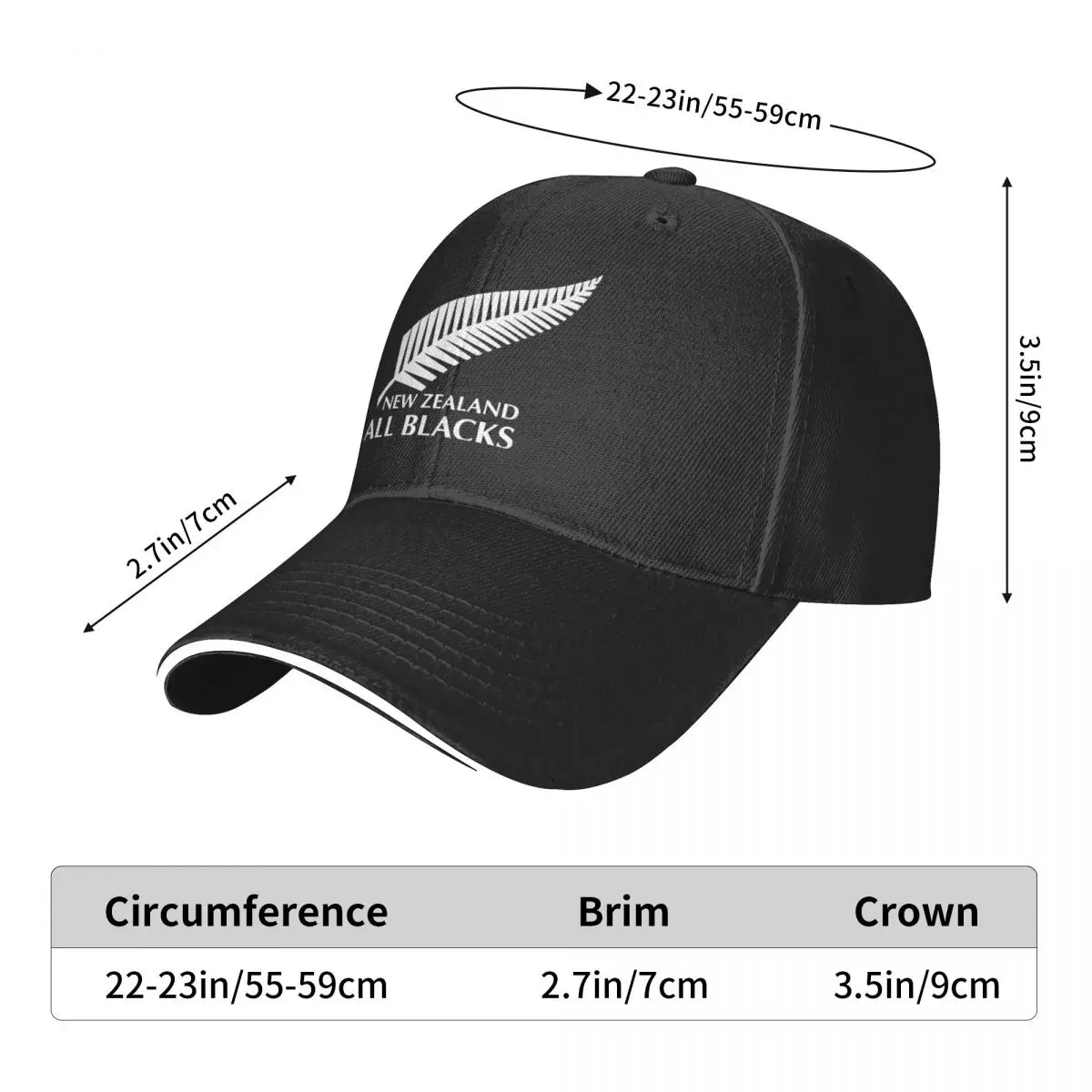 Baseball Caps All Blacks Rugby New Zealand Customized Caps Female Male Outdoor Summer Hats Cap