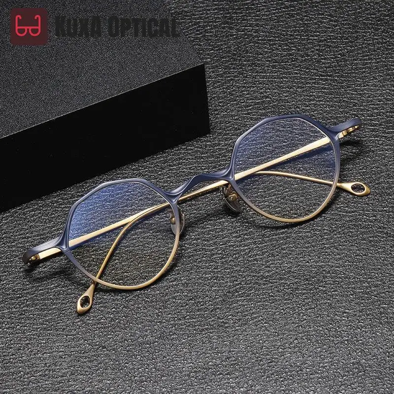 

Очки KUXA из чистого титана для мужчин и женщин, маленькие оптические очки для линз с высокой степенью коррекции зрения