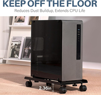 BEISHI Mobile PC Stand Adjustable Metal Computer Tower Stand PC Floor Stand PC Cart PC Riser Fits Most PC for Gaming Office Desk