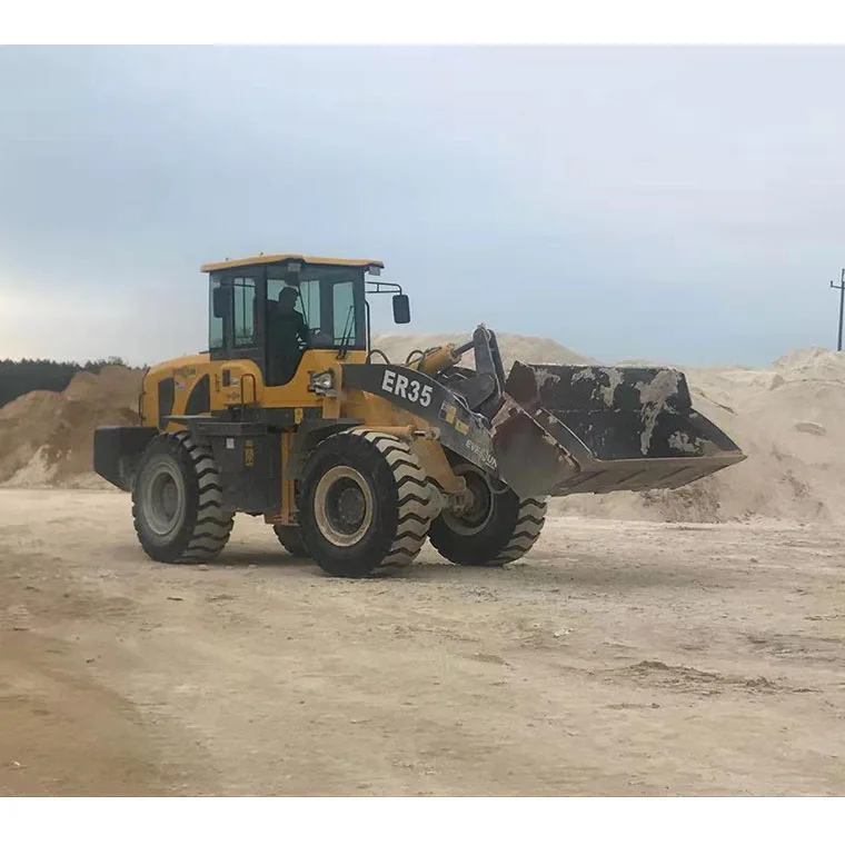 Everun Desain Baru ER35 3000kg Alat Pemuat Roda Artikulasi Depan dengan Bak Kompak untuk Pertanian