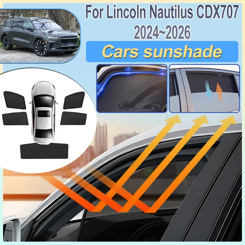 

Car Mesh Sunshade For Lincoln Nautilus Accessories 2024 2025 2026 CDX707 Breathable Non-Stuffy Sun Visor Covers Auto Accessories