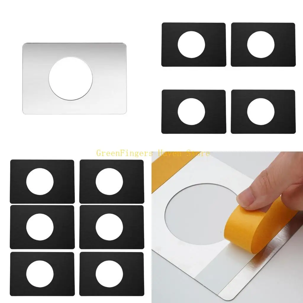 F68D Upgrades Door Knob & Deadbolts Reinforcement Plate Door Locking Hole Backing Reinforcer for Enhances Security & Easy Repair