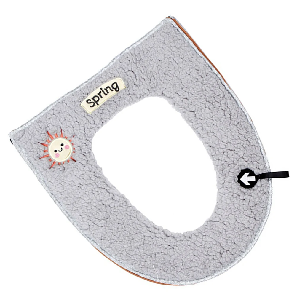 

Soft Skin Toilet Seat Cover Cushion Liners Round Travel Universal Pads Thicken Universal Toilet Seat Cover Warm Winter Zipper