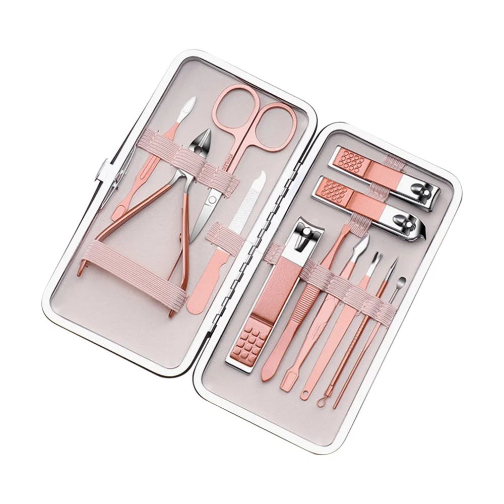 Stainless Steel Nail Clipper Manicure Set Rose Gold Multi-quantity to choose Pedicure Nail Kit Nail Care Cuticle Grooming Tools