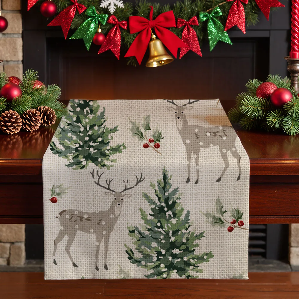 

Christmas table runners winter Table decoration and accessories for Festival home decor party tablecloth
